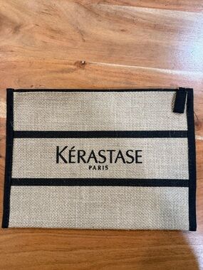 Kérastase Natural Jute Cosmetic Pouch with Black Trim
